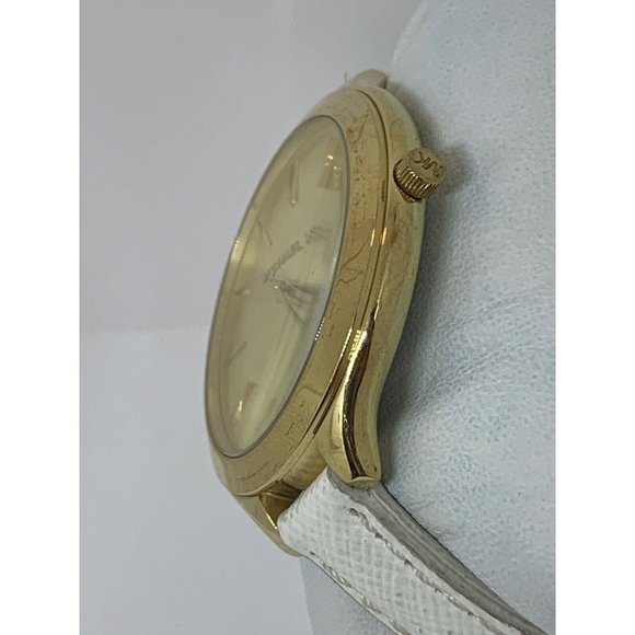 Michael Kors MK3179 Womens White Leather Analog Ch main image 11